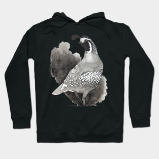 California Quail Ink Drawing Design Hoodie